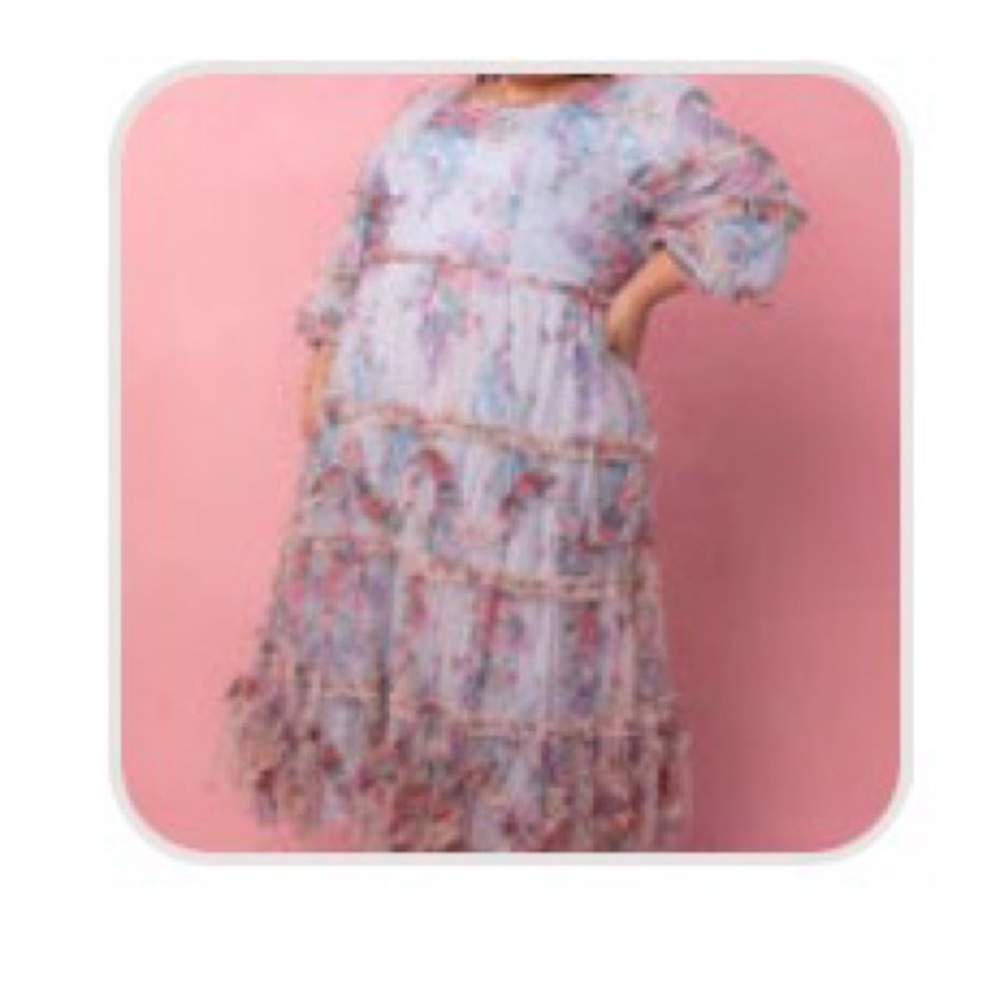 Ivy City Co Floral Maxi Dress - Blue and Pink - Picture 5 of 5
